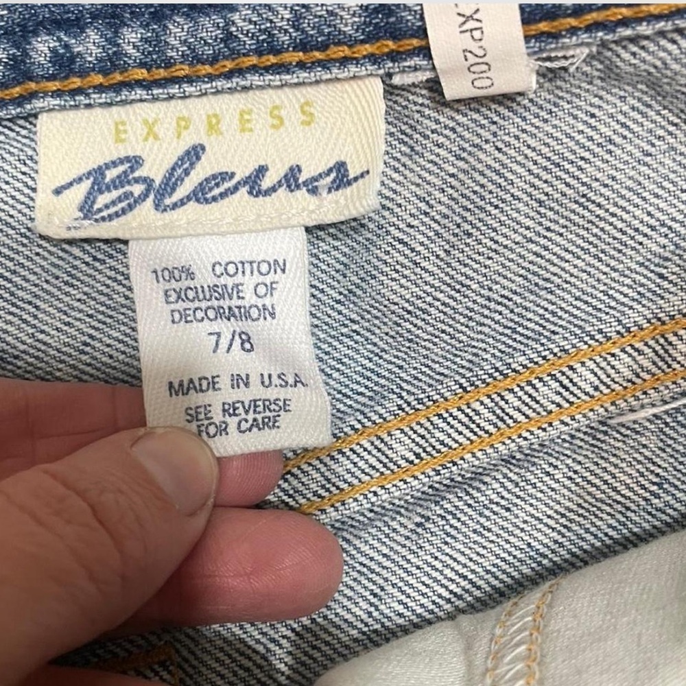 Women's Blue Jeans with Embroidered Hem - Picture 2 of 4